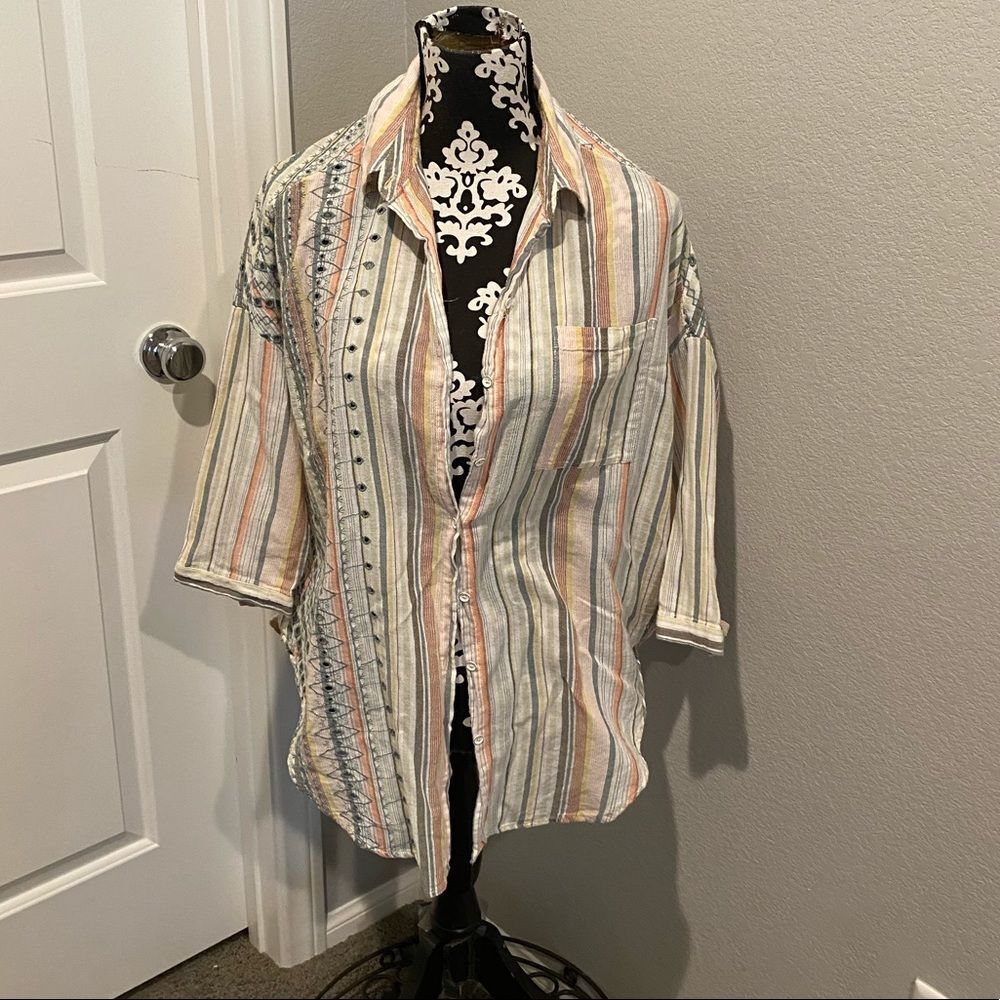 Anthro boho western blouse